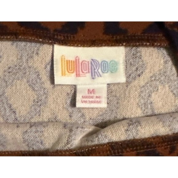 Set of 2 LuLaRoe Simply Comfy Pencil Skirts Blue Brown Geometric Women Size M - Picture 13 of 13